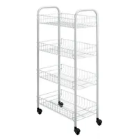 Metaltex Pisa voorraad trolly 4 etages wit